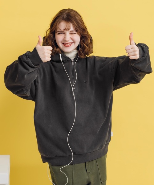 ピグメントハーフジップ SOLAMONAT｜ピグメントスウェットハーフジップ