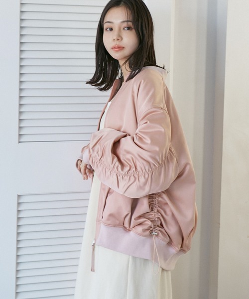 VIS（ビス）の「MA-1ブルゾン（ブルゾン・レディース・ブラック/キナリ/ピンク・FREE）」の5枚目の写真