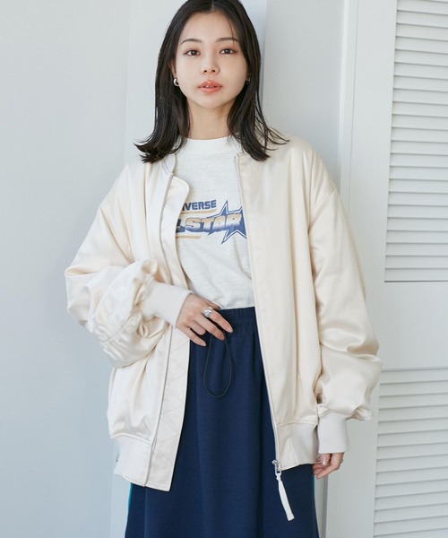 VIS（ビス）の「MA-1ブルゾン（ブルゾン・レディース・ブラック/キナリ/ピンク・FREE）」の12枚目の写真