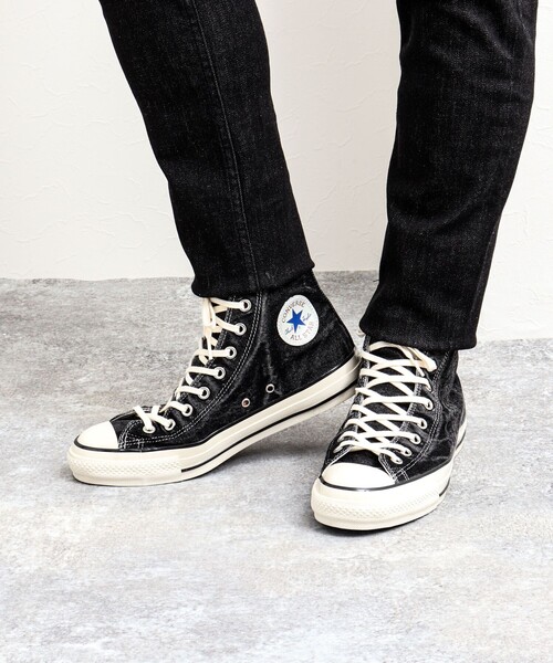 CONVERSE(コンバース)の「【CONVERSE/コンバース】ALL STAR US AGED-DENIM HI 31300980 ハイカットスニーカー(スニーカー・メンズ・ブラック・27/26/28)」の1枚目の写真