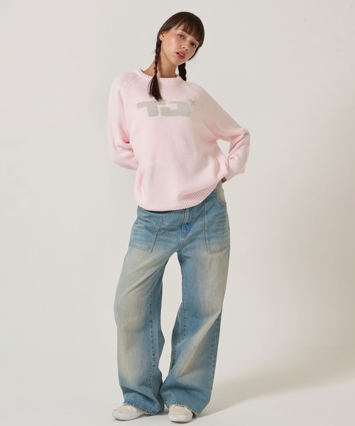 TINA：JOJUN（ティーナジョジュン）の「ユニセックス ジャガードニット TINA：JOJUN（ニット/セーター・レディース・ベージュ/ネイビー/ブラウン/グレー/ベビーピンク・M）」の11枚目の写真