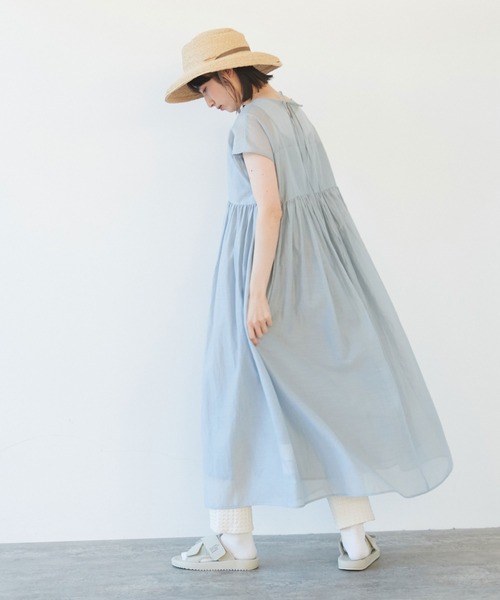 ユニ yuni 120/2 コットンナイロンギャザーロングスリーブ ブラウス yuni（ユニ ）の「120/2 コットンナイロンギャザーロング