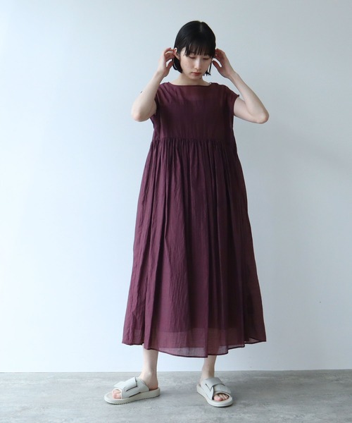 yuni（ユニ ）の「120/2コットンナイロン ギャザーフレンチ