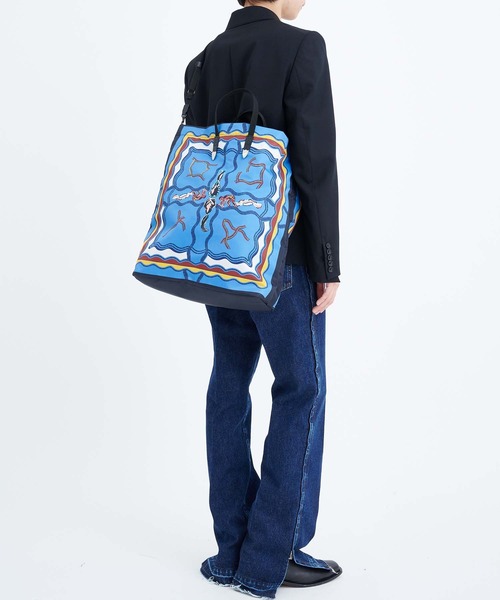 TOGA VIRILIS（トーガ ビリリース）の「Print tote bag（ショルダーバッグ・メンズ・ライトブルー/カーキ・FREE）」の19枚目の写真