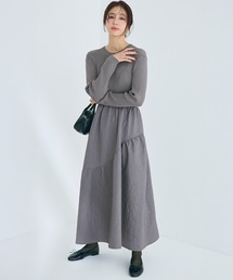 coca（coca）（コカ）の「上品エンボスニットドッキングワンピース（ワンピース）」