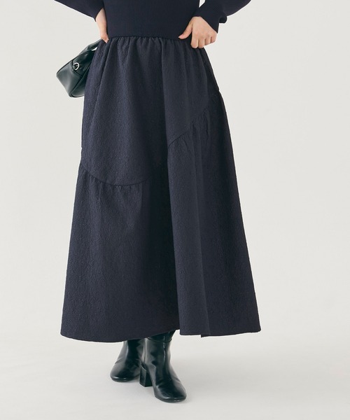 kouko様 上品エンボスニットドッキングワンピース（ワンピース）｜coca（coca