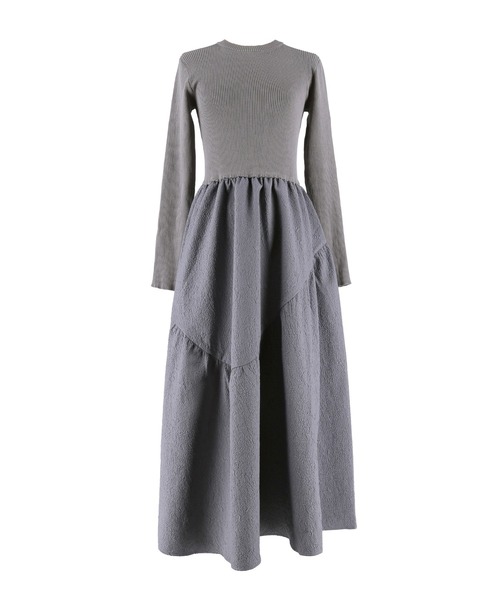 coca（coca）（コカ）の「上品エンボスニットドッキングワンピース（ワンピース・レディース・ネイビー/ブラック・ONE SIZE）」の15枚目の写真