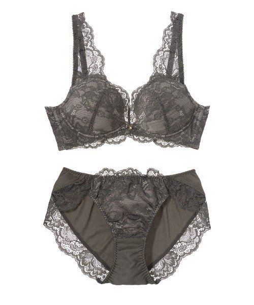 PEACH JOHN（ピーチジョン）の「【ラクな着け心地で自然な丸み＆高さ！バリエいろいろ♪】丸胸メイクリラックスノンワイヤーレースブラジャー＆ショーツセット（ブラ&ショーツ・レディース・グレイッシュブルー/ピンク/ネイビー/カーキ/インディゴブルー/サーモンピンク/オフホワイト/スモークピンク/ブルー/チャコール/サックスブルー/チェリーピンク/ホワイト/ミント/ラベンダー/ライトパープル/ダークネイビー/チャコールグレー/ベビーピンク/アイボリー/ピンク系その他/ライトブルー/ボルドー/ライトグレー/ライトピンク/グレイッシュベージュ/ローズ/ブラウン/ピンクベージュ・BC70/BC75/DE65/DE70/DE75/BC65）」の7枚目の写真