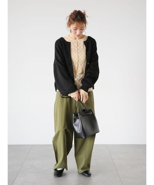 Lugnoncure（ルノンキュール）の「前後2WAYメランジニットカーディガン（カーディガン/ボレロ・レディース・ブラック/ブルー/グレー/イエロー・F）」の12枚目の写真