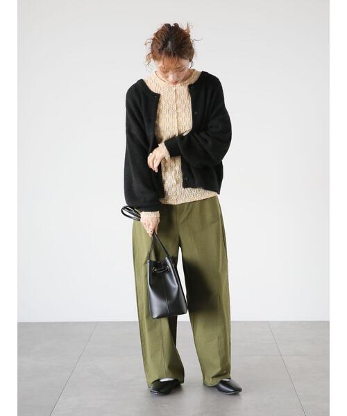 Lugnoncure（ルノンキュール）の「前後2WAYメランジニットカーディガン（カーディガン/ボレロ・レディース・ブラック/ブルー/グレー/イエロー・F）」の11枚目の写真