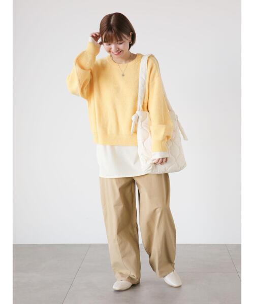 Lugnoncure（ルノンキュール）の「前後2WAYメランジニットカーディガン（カーディガン/ボレロ・レディース・ブラック/ブルー/グレー/イエロー・F）」の9枚目の写真