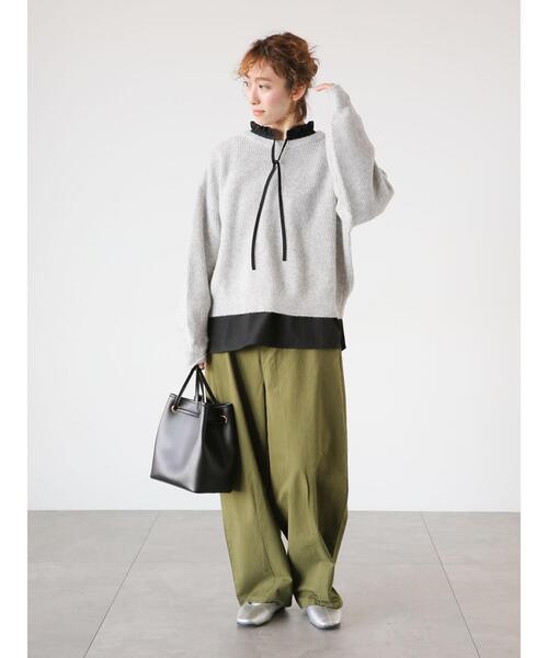 Lugnoncure（ルノンキュール）の「前後2WAYメランジニットカーディガン（カーディガン/ボレロ・レディース・ブラック/ブルー/グレー/イエロー・F）」の14枚目の写真