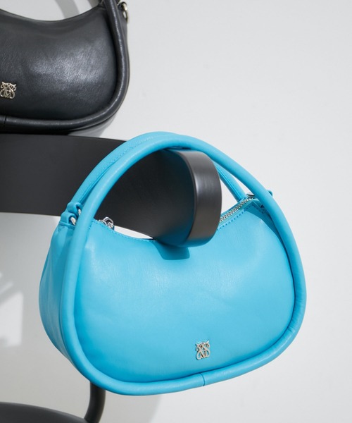 VIS（ビス）の「【2WAY】丸芯ハンドルバッグ（ショルダーバッグ・レディース・シルバー/ターコイズブルー/ブラック・FREE）」の2枚目の写真