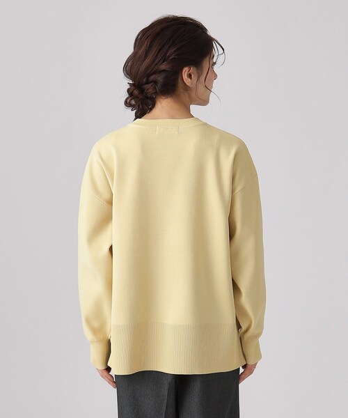 SHOO・LA・RUE(シューラルー)の「◆一枚で簡単こなれ見え スポンディッシュ 裾レイヤード風ニット(ニット/セーター・レディース・オフホワイト/ナチュラル/イエロー系その他/ベビーピンク/ネイビー・00)」の6枚目の写真