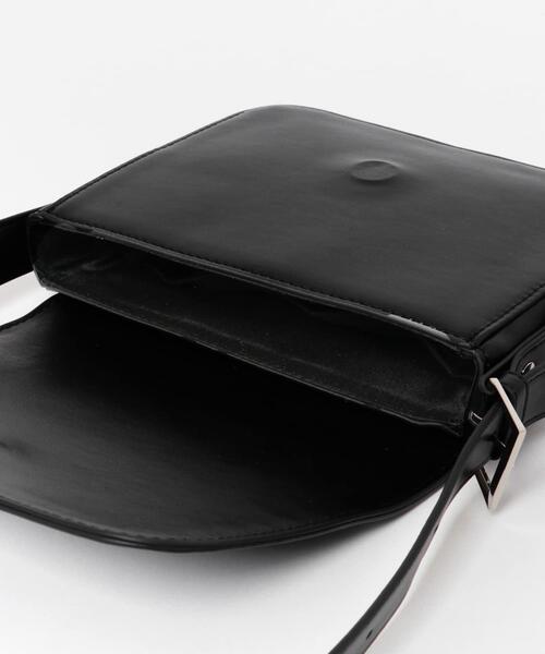 セール】フェイクレザースクエアフラップショルダー（ショルダーバッグ