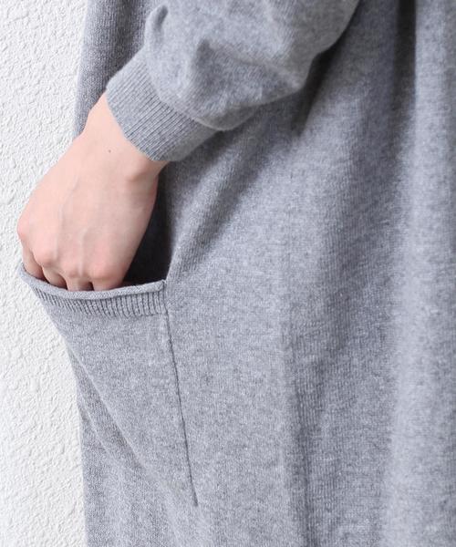 coen（コーエン）の「Ｖネックロングカーディガン（カーディガン/ボレロ・レディース・グレー/ネイビー・FREE）」の5枚目の写真