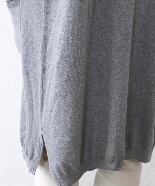 coen（コーエン）の「Ｖネックロングカーディガン（カーディガン/ボレロ・レディース・グレー/ネイビー・FREE）」の6枚目の写真