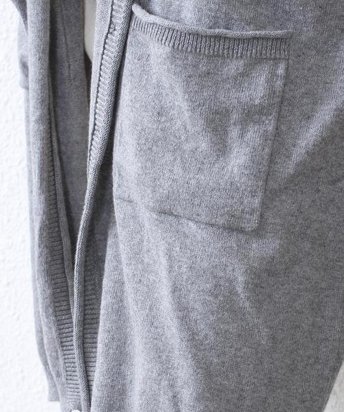 coen（コーエン）の「Ｖネックロングカーディガン（カーディガン/ボレロ・レディース・グレー/ネイビー・FREE）」の9枚目の写真