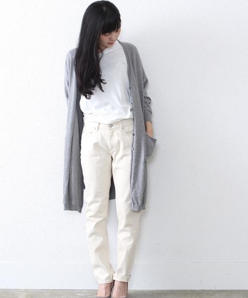 coen（コーエン）の「Ｖネックロングカーディガン（カーディガン/ボレロ・レディース・グレー/ネイビー・FREE）」の10枚目の写真