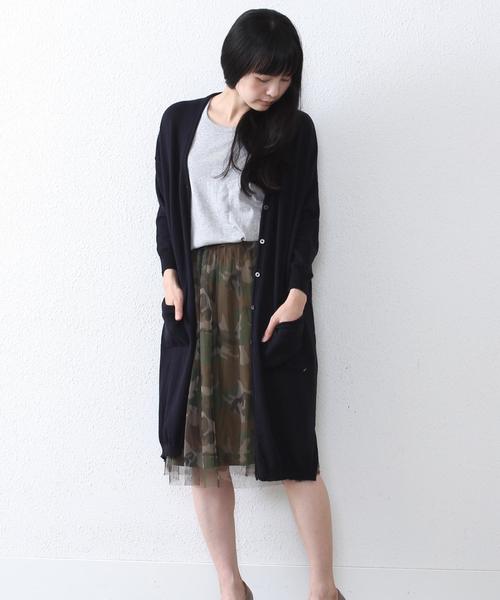 coen（コーエン）の「Ｖネックロングカーディガン（カーディガン/ボレロ・レディース・グレー/ネイビー・FREE）」の11枚目の写真