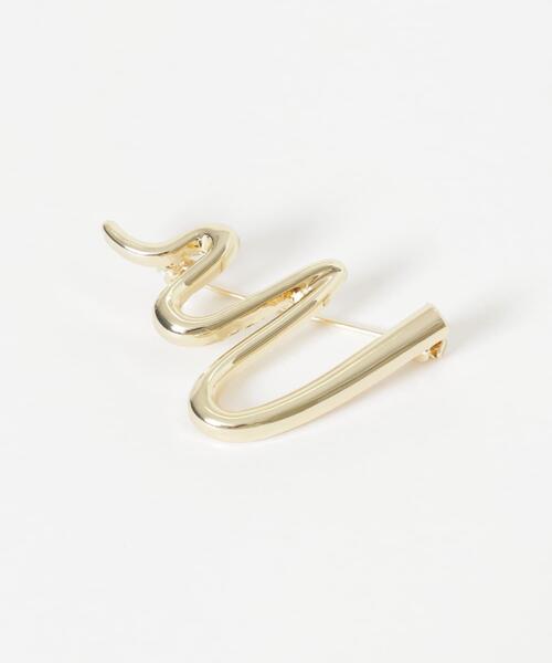 SMELLY（スメリー）の「メタルウェーブブローチ（ブローチ/コサージュ・レディース・ゴールド・-）」の3枚目の写真