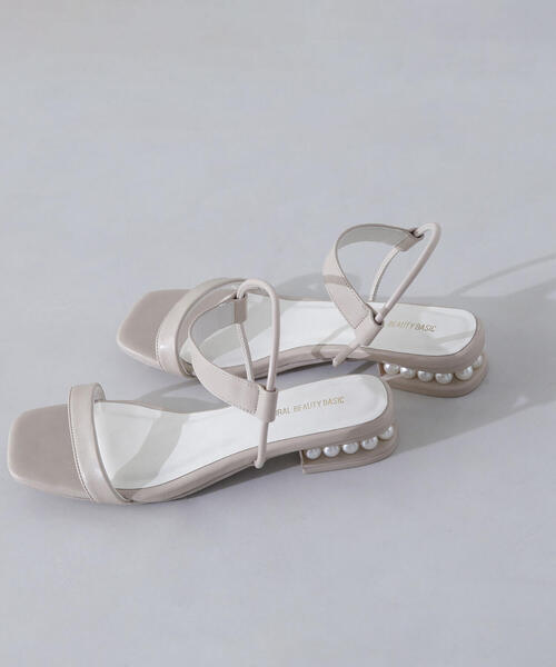 N ナチュラルビューティーベーシック　ミュール　シルバー　M 23.5〜24 ナチュラルビューティーベーシック NATURAL BEAUTY BASIC