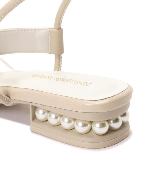 N ナチュラルビューティーベーシック　ミュール　シルバー　M 23.5〜24 ナチュラルビューティーベーシック NATURAL BEAUTY BASIC