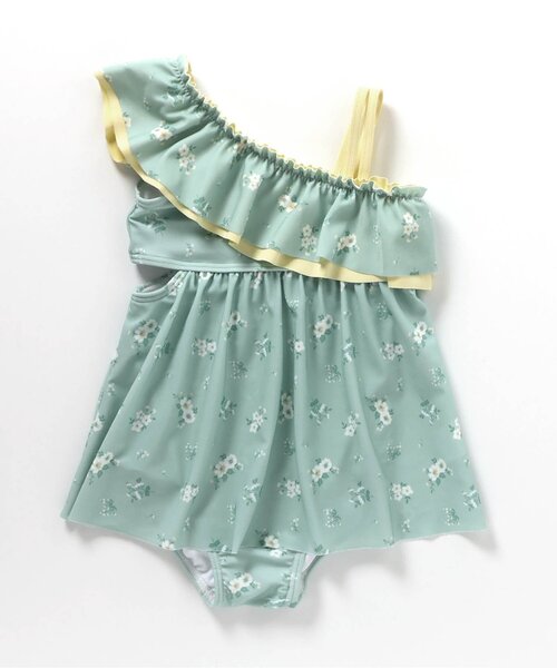 apres les cours（アプレレクール）の「【リンク/UVカット】ドット・花柄フリルワンショルワンピース水着（水着・キッズ・その他3/ドット・80/90/100/110/120/130/140）」の13枚目の写真