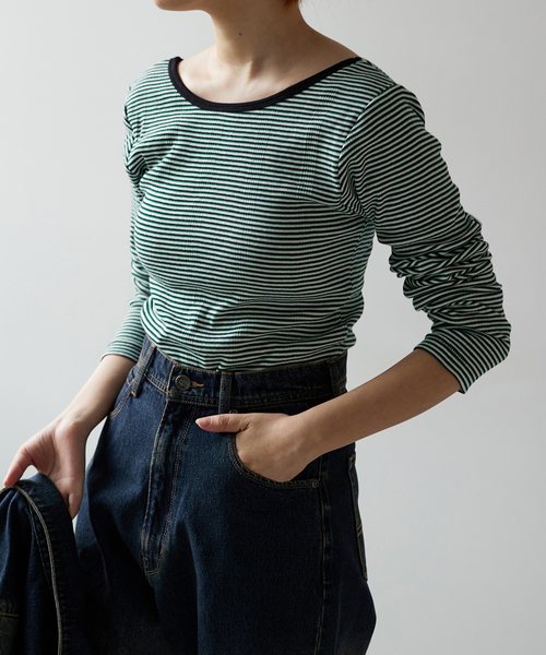 MILLER（ミラー）の「【MILLER/ミラー】 Cup L/S Tee：カップ付きロンT（Tシャツ/カットソー・レディース・ブラック/ピンク/グリーン/ブルー系その他・FREE）」の3枚目の写真