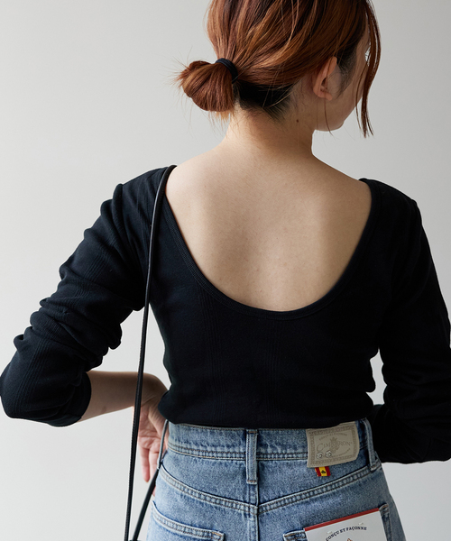 MILLER（ミラー）の「【MILLER/ミラー】 Cup L/S Tee：カップ付きロンT（Tシャツ/カットソー・レディース・ブラック/ピンク/グリーン/ブルー系その他・FREE）」の2枚目の写真