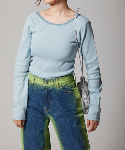 MILLER（ミラー）の「【MILLER/ミラー】 Cup L/S Tee：カップ付きロンT（Tシャツ/カットソー・レディース・ブラック/ピンク/グリーン/ブルー系その他・FREE）」の7枚目の写真