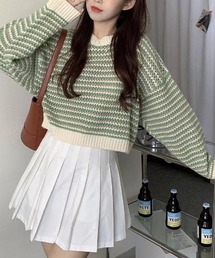 Primazel | ポップカラーボーダーニットトップス(ニット/セーター)