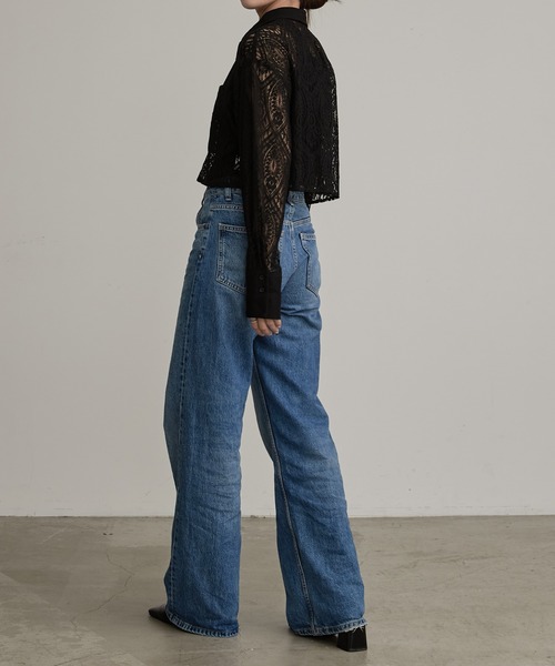 ブラウス シャツ クロップドレースシャツ レディース N.Natural Beauty Basic ブラウス シャツ クロップドレース