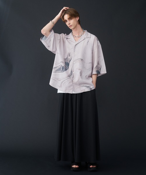 KUUUPY（クーピー）の「Marble Pattern Short-Sleeve Shirt - マーブル