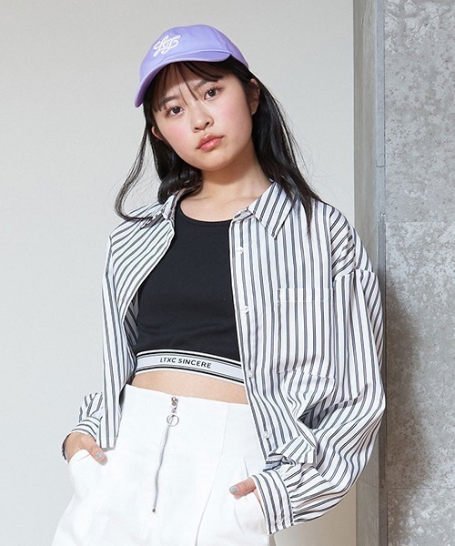 セール】【LTXC】インナーつきストライプシャツ（シャツ