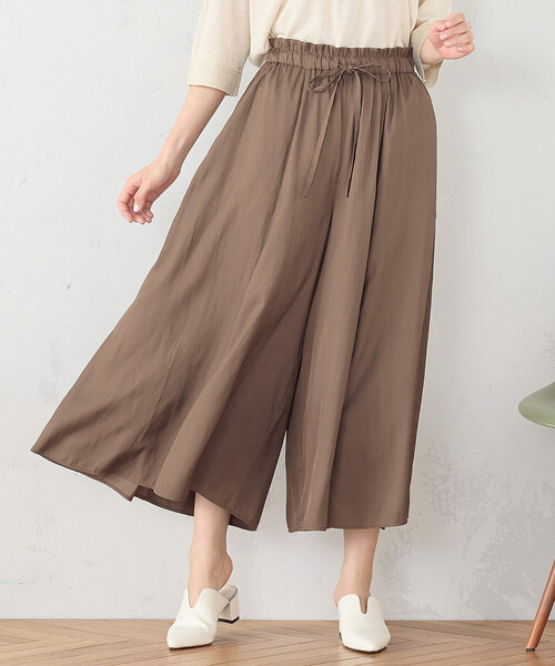 COMME CA ISM(コムサイズム)の「カッセンツイル スカーチョ(その他パンツ・レディース・グレイッシュベージュ/ブラック/ブラウン・SMALL/LARGE/MEDIUM)」の1枚目の写真