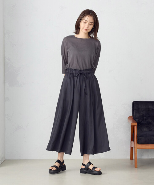COMME CA ISM(コムサイズム)の「カッセンツイル スカーチョ(その他パンツ・レディース・グレイッシュベージュ/ブラック/ブラウン・SMALL/LARGE/MEDIUM)」の5枚目の写真