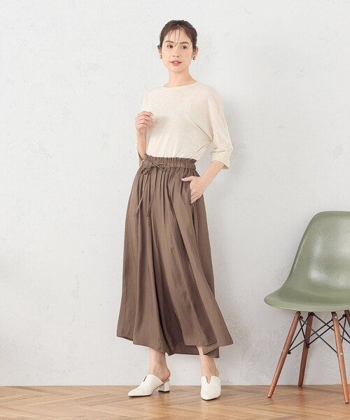 COMME CA ISM(コムサイズム)の「カッセンツイル スカーチョ(その他パンツ・レディース・グレイッシュベージュ/ブラック/ブラウン・SMALL/LARGE/MEDIUM)」の9枚目の写真
