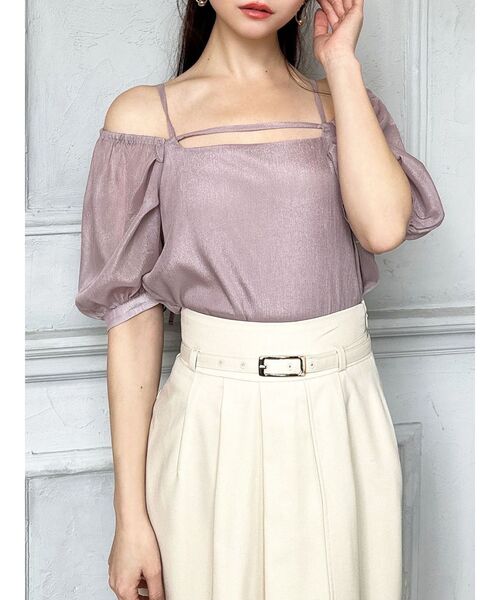 RESEXXY(リゼクシー)の「2wayパフブラウス(シャツ/ブラウス・レディース・ピンク/ブラック/アイボリー・FREE)」の3枚目の写真