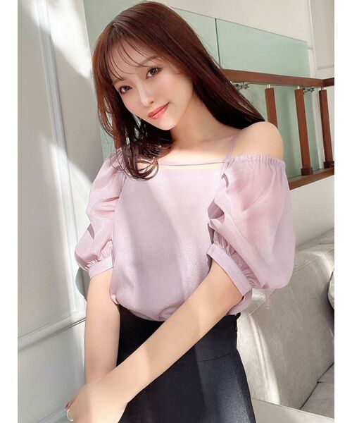 RESEXXY(リゼクシー)の「2wayパフブラウス(シャツ/ブラウス・レディース・ピンク/ブラック/アイボリー・FREE)」の8枚目の写真