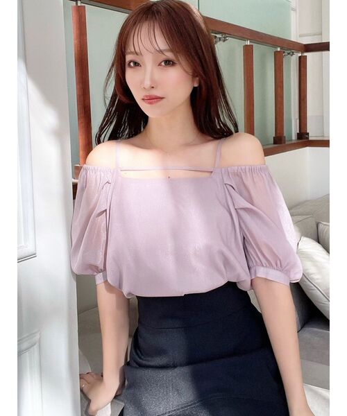 RESEXXY(リゼクシー)の「2wayパフブラウス(シャツ/ブラウス・レディース・ピンク/ブラック/アイボリー・FREE)」の9枚目の写真