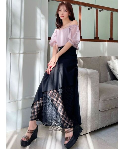 RESEXXY(リゼクシー)の「2wayパフブラウス(シャツ/ブラウス・レディース・ピンク/ブラック/アイボリー・FREE)」の10枚目の写真