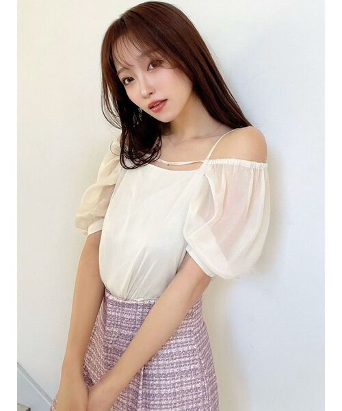 RESEXXY(リゼクシー)の「2wayパフブラウス(シャツ/ブラウス・レディース・ピンク/ブラック/アイボリー・FREE)」の15枚目の写真