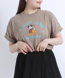 DISNEY(ディズニー)キャラクタープリント・ワンポイント半袖Tシャツ レディース/ミッキーマウス/ミニーマウス