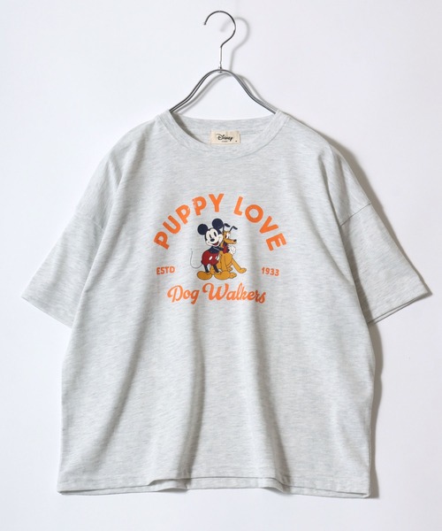 Disney（ディズニー）の「DISNEY（ディズニー）キャラクタープリント・ワンポイント半袖Tシャツ レディース/ミッキーマウス/ミニーマウス（Tシャツ/カットソー・レディース・ダークブルー/ネイビー/モカ/ブルー系その他/ホワイト系その他/ワインレッド/グリーン/グレイッシュベージュ/アイボリー/ホワイト系その他2/グレー/レモンイエロー・M/L）」の19枚目の写真