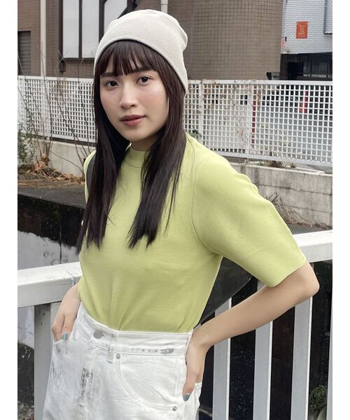 MURUA（ムルーア）の「ミニマルニットビーニー（ニットキャップ/ビーニー・レディース・グレー/ブラック・FREE）」の11枚目の写真