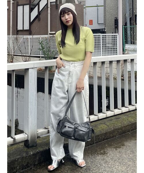 MURUA（ムルーア）の「ミニマルニットビーニー（ニットキャップ/ビーニー・レディース・グレー/ブラック・FREE）」の12枚目の写真