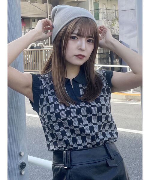 MURUA（ムルーア）の「ミニマルニットビーニー（ニットキャップ/ビーニー・レディース・グレー/ブラック・FREE）」の14枚目の写真