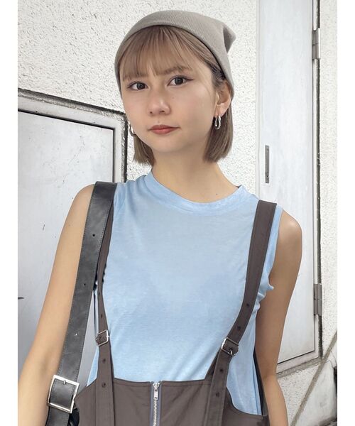 MURUA（ムルーア）の「ミニマルニットビーニー（ニットキャップ/ビーニー・レディース・グレー/ブラック・FREE）」の22枚目の写真