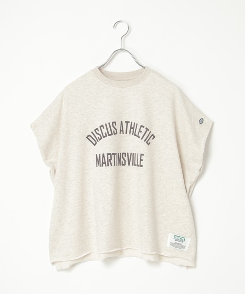 DISCUS ATHLETIC（ディスカス　アスレチック）の「DISCUS ATHLETIC ロゴフレンチスリーブTシャツ（Tシャツ/カットソー・レディース・ライトグレー/ブラック/ホワイト・M）」の17枚目の写真